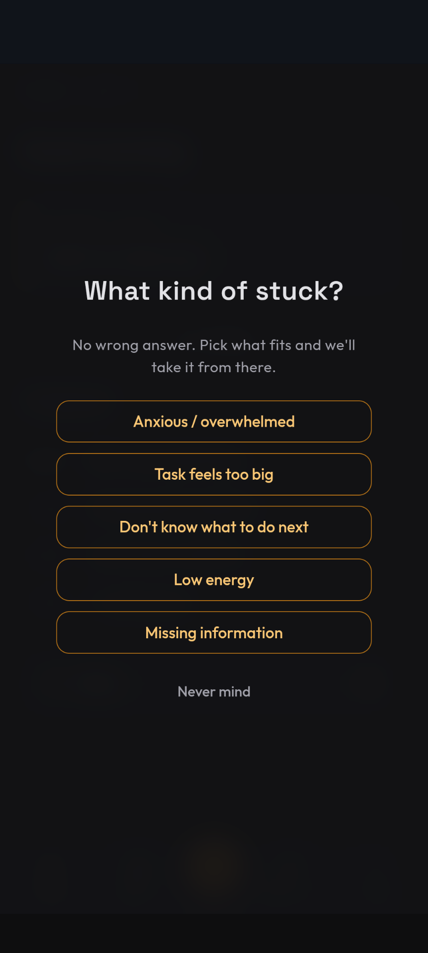 The I'm Stuck chooser — what kind of stuck are you?
